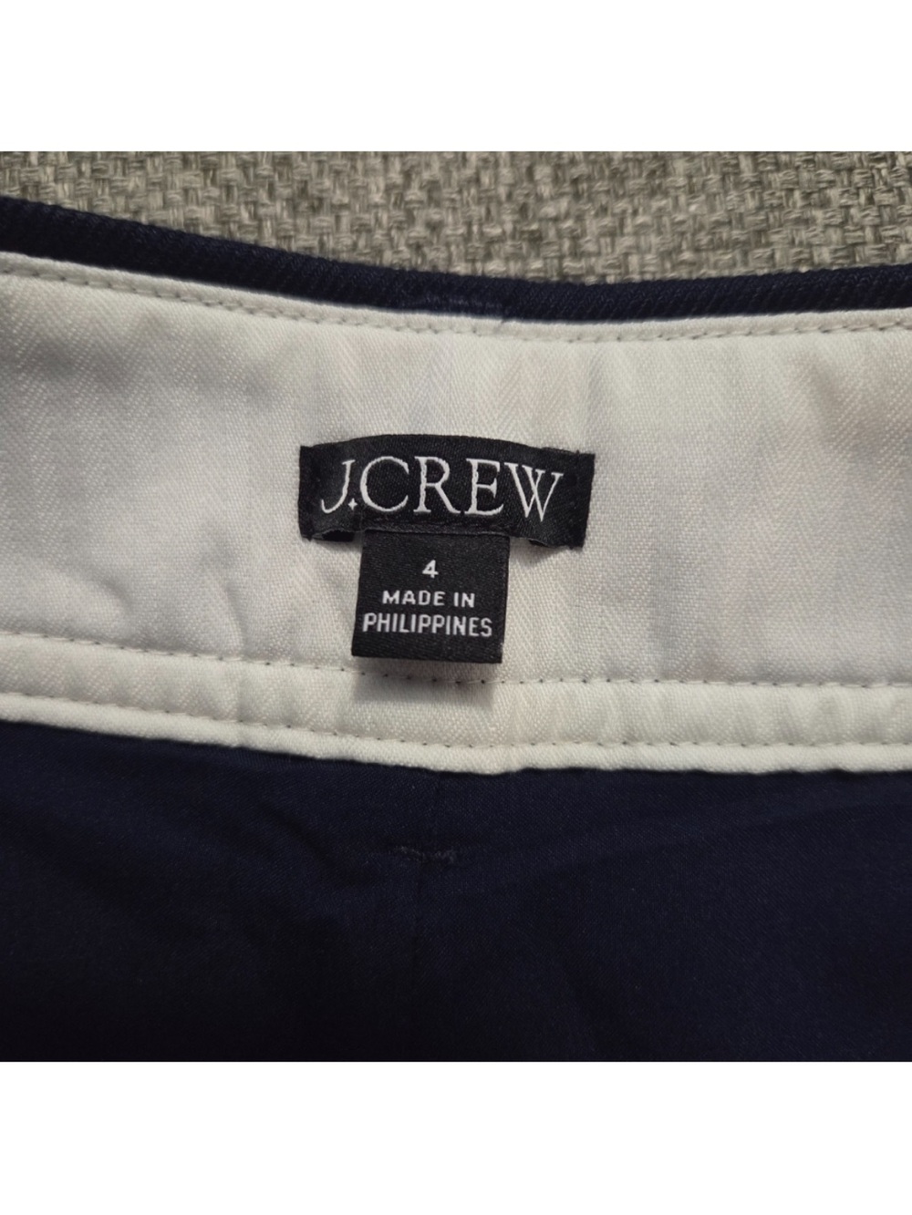J. Crew Remi High Waist Shorts Stretch Lined Linen Blend In Navy. Size 4. EUC - Picture 7 of 12